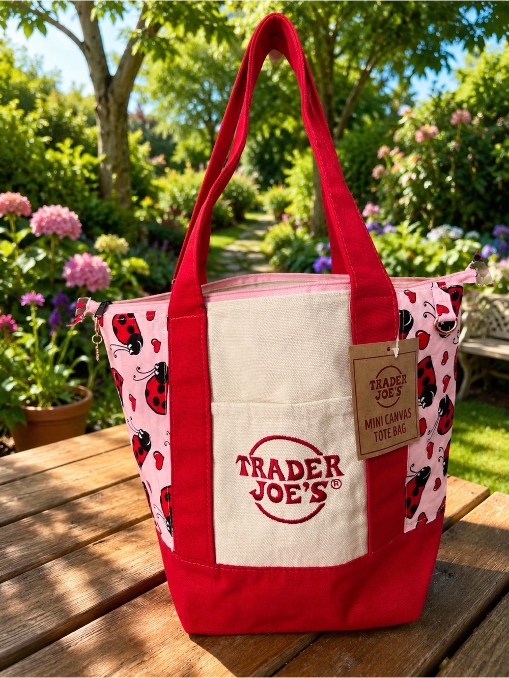 Trader Joe’s Red Mini Canvas Tote